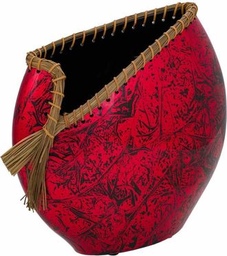 Wanderlust Deco Wanderlust Deco - Jarr&oacute;n De Cer&aacute;mica Rojo 35x14,5x36