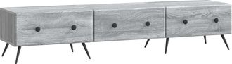 vidaXL Mueble De Tv Con Caj&oacute;n Gris Sonoma 147 X 34,5 X 30 Cm Vidaxl