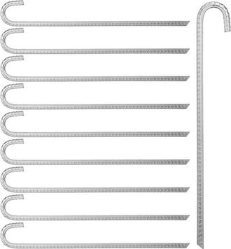 Relaxdays Pack 20 Piquetas De Camping, Estacas Tienda De Campa&ntilde;a, Clavijas Suelo, 45 Cm, Acero Resistente, Plateado