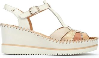 Pikolinos Aguadulce Sandal - Dames - Sleehakken - Wit - 41 EU - Leer - Schoenen