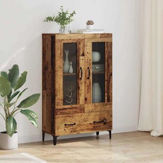 vidaXL vidaXL Credenza con cassetto Legno vecchio 70 x 31 x 115 cm