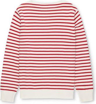 Fortela Noah1 Cotton Ribbed Sweater in White/red at Nordstrom, Size X-Large