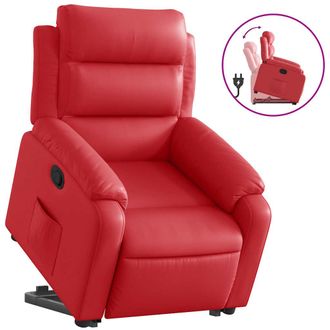 vidaXL Vidaxl Poltrona Alzapersona Reclinabile Rosso In Similpelle