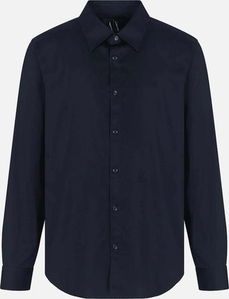 A|X Armani Exchange Mens Classic Slim Fit Navy Shirt - Size: 44/Regular