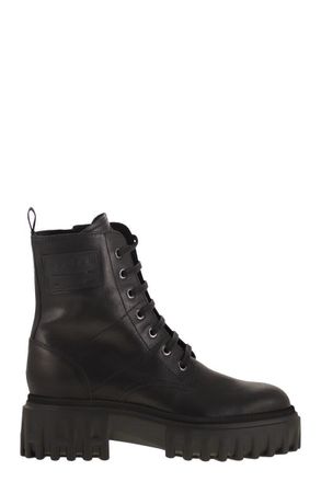 Hogan H700 - Leather Combat Boots