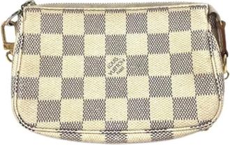 Louis Vuitton Pre-owned Damier Azur Handtas - Dames - Vintage Tassen - Wit - ONE Size - Vintage