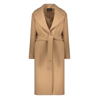 Moschino Belted Coats, female, Beige, Size: XS Long Belted Coat