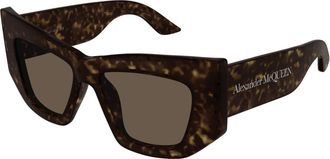 Alexander McQueen Zonnebril - Dames - Zonnebrillen - Bruin - 53 MM - Accessoires