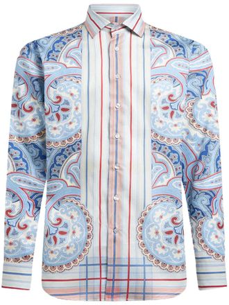 Etro Camicia Con Stampa Paisley-Uomo