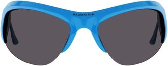 Balenciaga Bb 0232S Zonnebril - Heren - Zonnebrillen - Blauw - ONE Size - Accessoires
