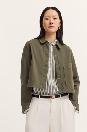 Bugatti Jeansjacke BUGATTI Hemdkragen, Damen, Gr. 36, 150, moos, 98% Baumwolle, 2% Elasthan, unifarben, normal, 1-Knopf-Manschette, Jacken Jeansjacke, mit ver