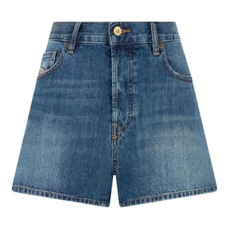 Diesel Denim Shorts, female, Blue, Size: W24 Denim Shorts