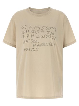 Maison Margiela Printed T-Shirt Beige