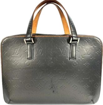 Louis Vuitton Pre-owned Briefcase Tote Bag - unisex - Vintage Tassen - Blauw - ONE Size - Leer - Vintage