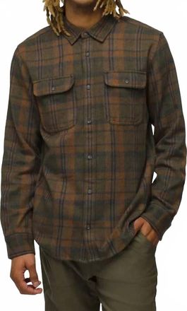 Prana Westbrook Flannel Shirt In Mud