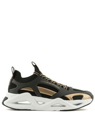 Emporio Armani Infinity caged sneakers - unisex - Polyester/Fabric/Thermoplastic Polyurethane (TPU)/Rubber - 9.5 - Black