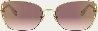 Bulgari Serpenti Viper 56mm Butterfly Sunglasses