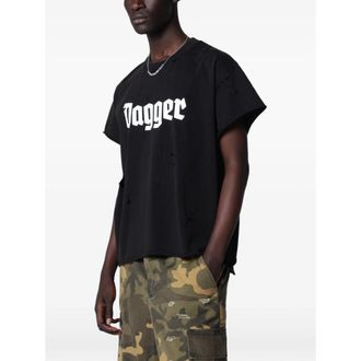 Dagger Alles Gute Shrunk TS Distressed Logo-print T-shirt