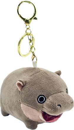 Generic Hippo Plush Keychain - Hippo Cute Keyring, Hippo Keychain Plush | Hippo Keychain Accessory, Soft Hippo Keychain, Adorable Hippo Keychain, Plush Hippo 
