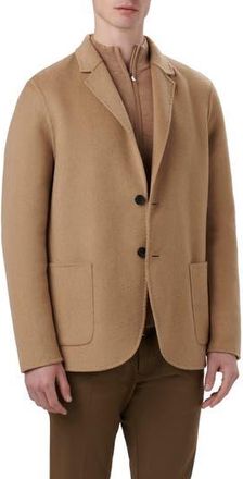 Bugatchi Wool Blend Double Button Blazer in Camel at Nordstrom Rack, Size X-Large