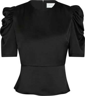Neo Noir Benua Heavy Sateen Blouse - Dames - Blouses - Zwart - XS - Polyester - Overhemden