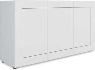 Itamoby Aparador 3 puertas 150x40x83,5 cm efecto madeira blanco