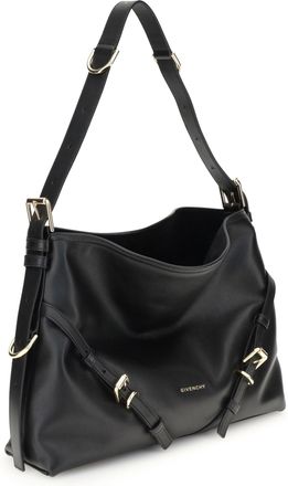 Givenchy Womens Voyou Shoulder Bag Medium Black Calf Leather Bos Taurus Handbags Hand