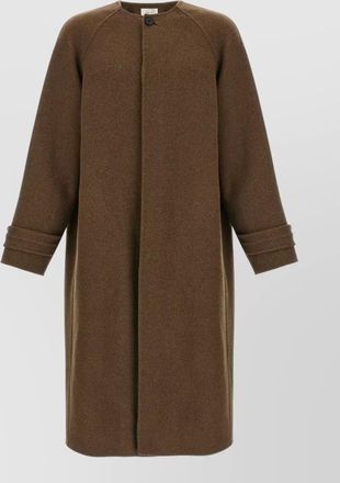 The Row cashmere virgin wool single breasted coat