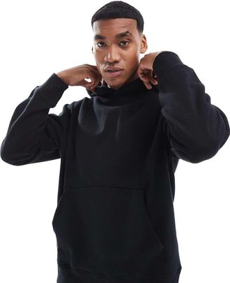Jack & Jones Premium oversized 400gsm heavyweight hoodie in black