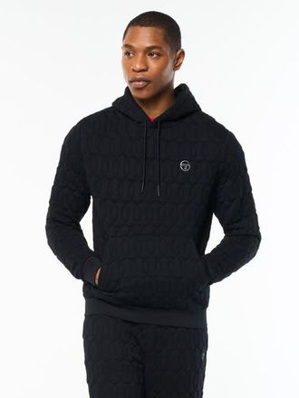 Sergio Tacchini Aversa Quilted Hoodie in Black Beauty at Nordstrom, Size Xx-Large