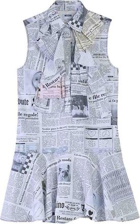 Moschino Short Newspaper Dress