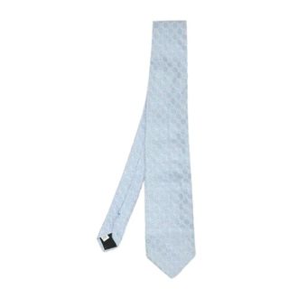 Valentino Pre-owned Tie - Heren - Pre-owned - Blauw - Maat: ONE Size Zijde