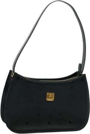 MCM Tweedehands leren schoudertassen - Dames - Vintage Schoudertas - Zwart - ONE Size - Leer - Vintage