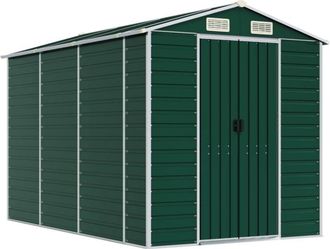 vidaXL Vidaxl - Cobertizo De Jard&iacute;n Acero Galvanizado Verde 191x300x198 Cm