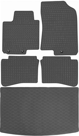 OEM Juego De Alfombrillas De Goma Para Coche Y Alfombrilla Para Maletero Para Hyundai I20 Ii Hatchback (2014-2020)