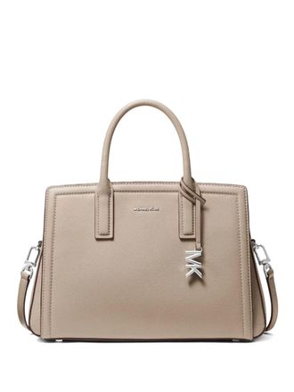 Michael Kors medium Laila top-handle satchel bag - women - Polyester/Leather - One Size - Neutrals