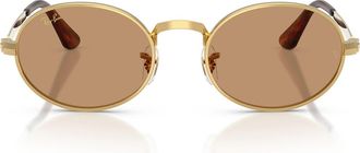 Ray-Ban x A$AP Rocky 54mm Oval Sunglasses in Arista/brown at Nordstrom
