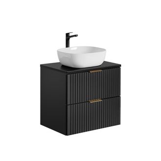 Petits Meubles Mueble lavabo estratificado Negro mate