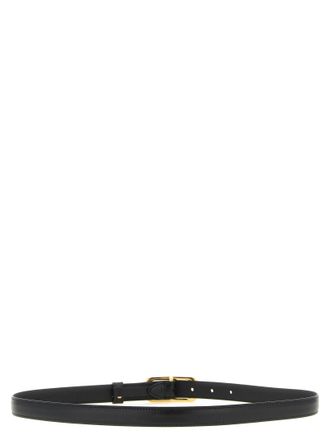 Fendi Womens Black Calfskin Thin Belt