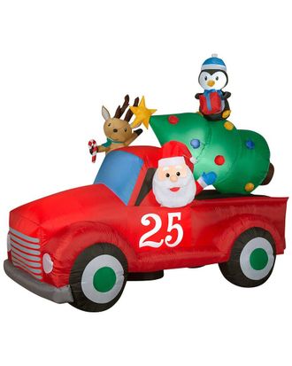 National Tree Company 8Ft Inflatable Santain Vintage Pickup Truck