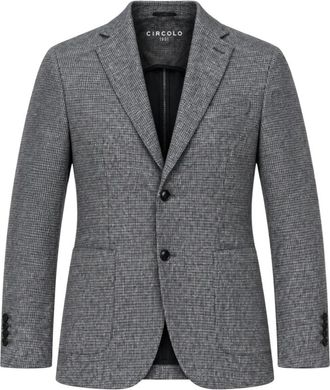 Circolo 1901 Blazer Special Print Pied de Poule - - Jackets - Uomo - Grigio - XL