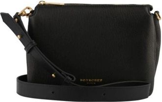 Pourchet Pens&eacute;e Crossbody Bag - Dames - Schoudertassen - Zwart - ONE Size - Leer - Tassen