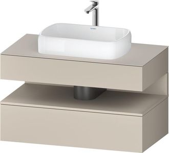 Duravit Duravit - Qatego Consola Mueble Bajo Lavabo, 1 Extra&iacute;ble, 1 Caj&oacute;n