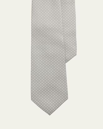 Ralph Lauren Purple Label Mens Twill Micro-Geometric Tie