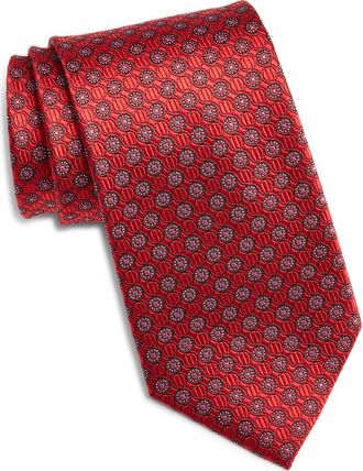 Nordstrom Medallion Silk Tie in Red at Nordstrom