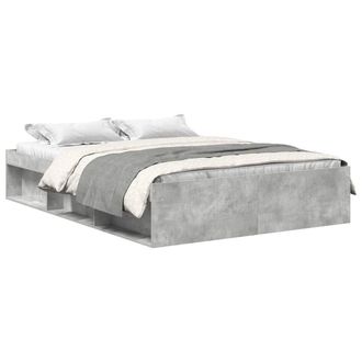 Berkfield Home Bed Frame Concrete Grey 150x200 cm King Size