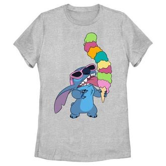 Lilo & Stitch Womens Lilo & Stitch Ice Cream Lover Stitch Graphic T-Shirt in Athletic Heather at Nordstrom, Size X-Large