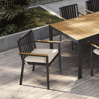 Castlery Beige Outdoor Dining Chair, Set of 2 | Sorrento by Castlery
