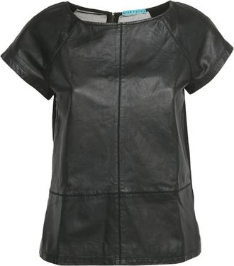 Alice & Olivia Top in pelle - Nero