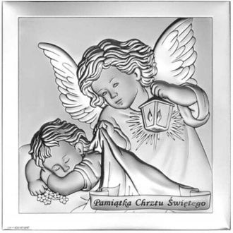 OEM Imagen De &Aacute;ngel, Recuerdo Del Santo Bautismo, Con Grabado 6430 8 X 8 Cm